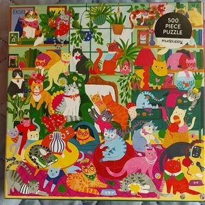Mudpuppy 500-Piece Colorful Cats Puzzle